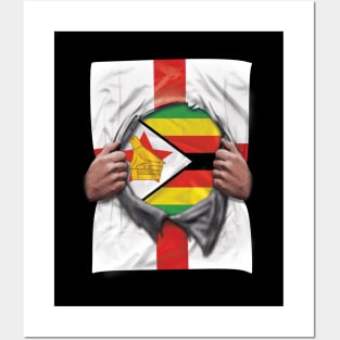 Zimbabwe Flag English Flag Ripped - Gift for Zimbabwean From Zimbabwe Posters and Art